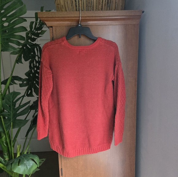 Old Navy Orange Cable Knit Sweater - Picture 2 of 3